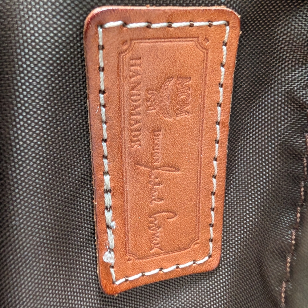 MCM Dark Brown Visetos Nylon Satchel - Picture 12 of 12
